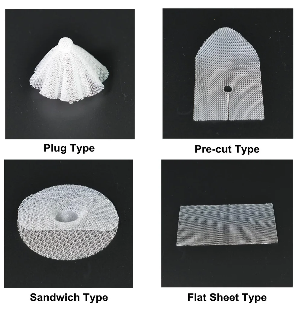 Hernia mesh types